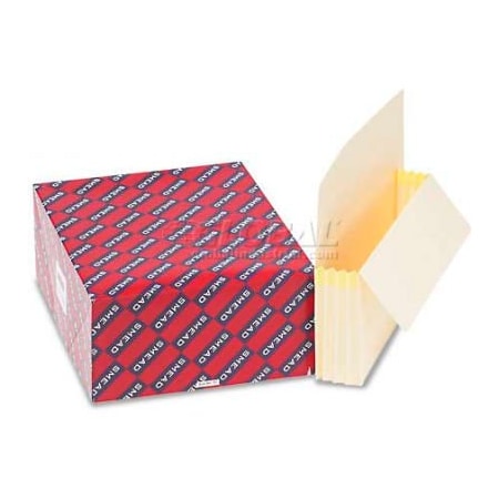 Smead Smead 3-1/2" Accordion Expansion End Tab File Pocket, Straight Tab, Ltr, Manila, 25/Bx 75124